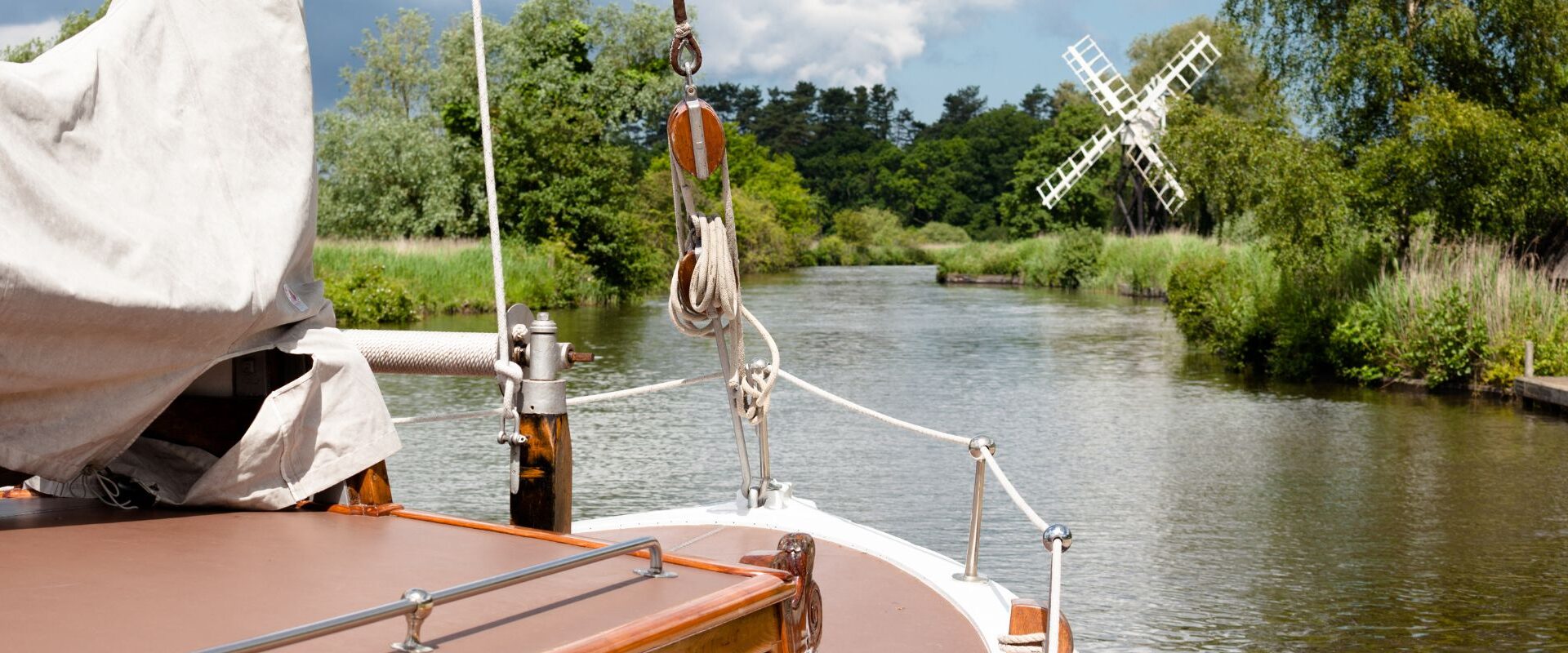 Holiday Cottages in East Anglia - boat on Norfolk Broads
